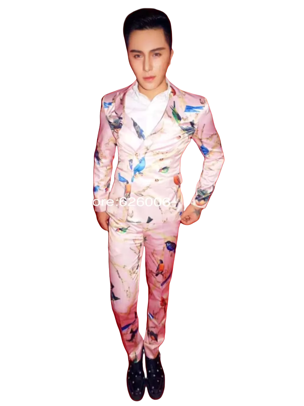 Men Formal Party Wear Dress - Мужская мода цветок розовые костюмы с