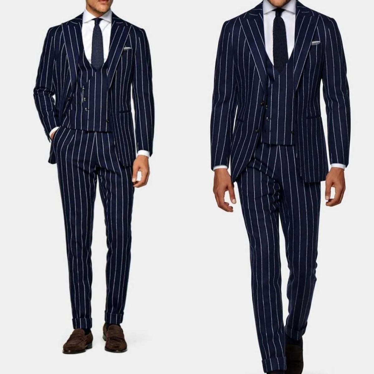 Formal Wear Jersey For Men - Классический мужской костюм-тройка в полоску для