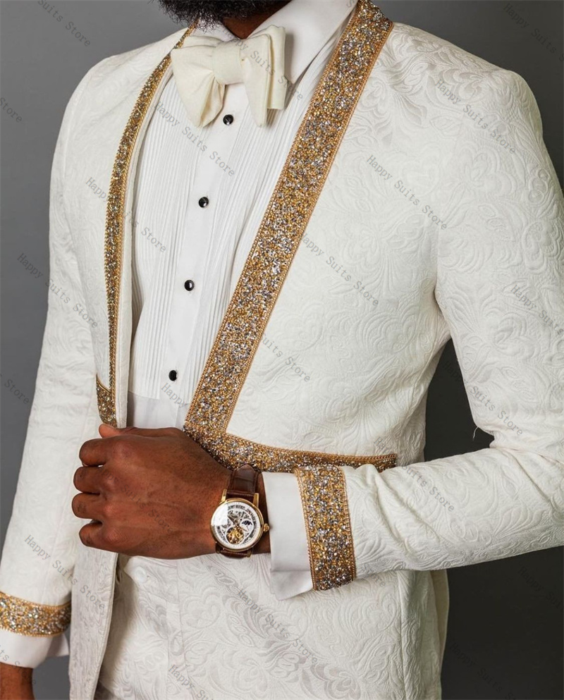 Белый осенний мужской костюм,  – обзор и цена Formal Wear Jersey For Men