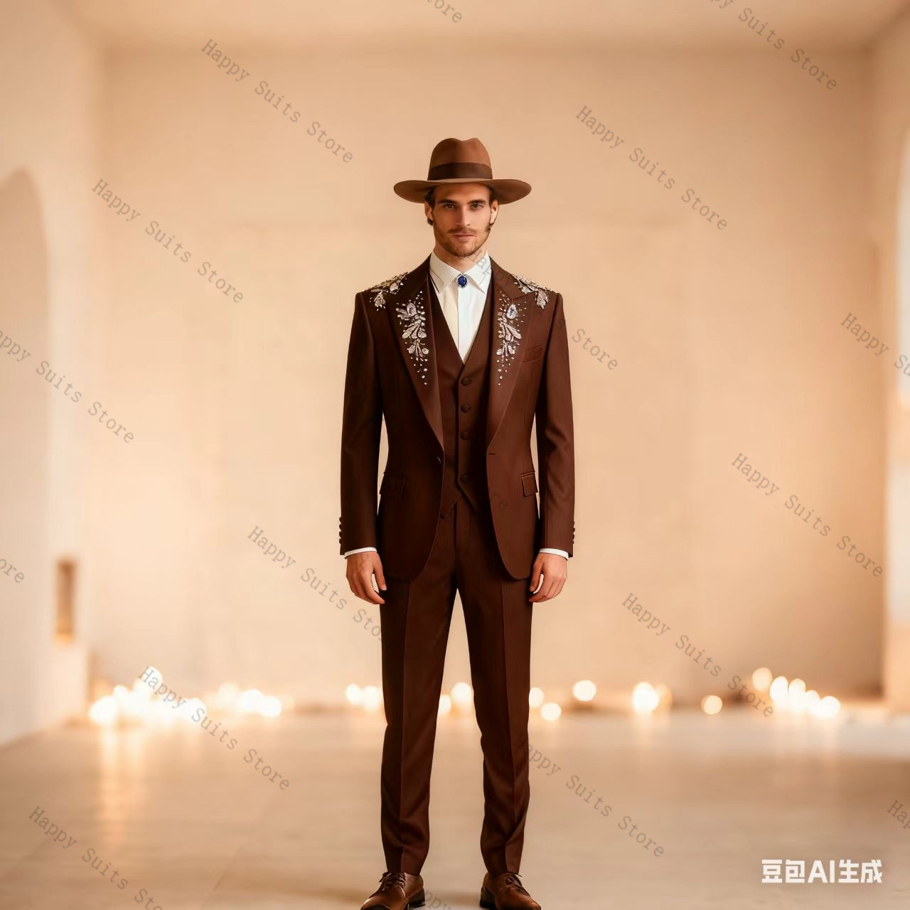 Мужской костюм с синими криста – обзор и цена Formal Wear Jersey For Men