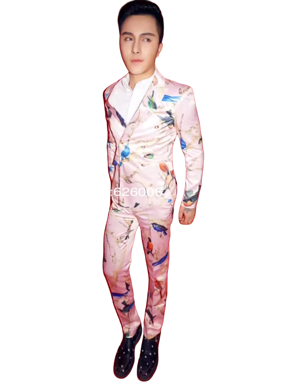Мужская мода цветок розовые ко – обзор и цена Men Formal Party Wear Dress