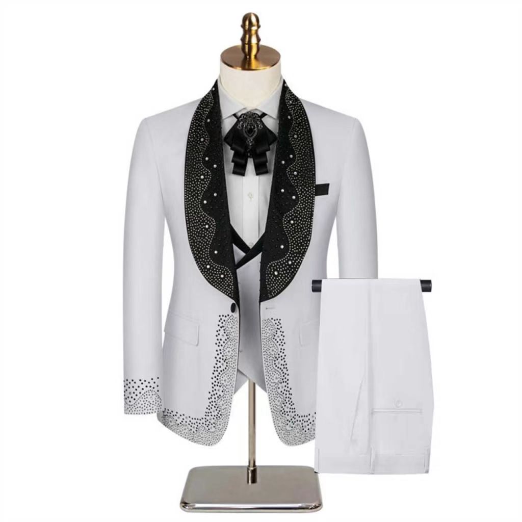 Белый мужской костюм, комплект – обзор и цена Formal Wear Jersey For Men