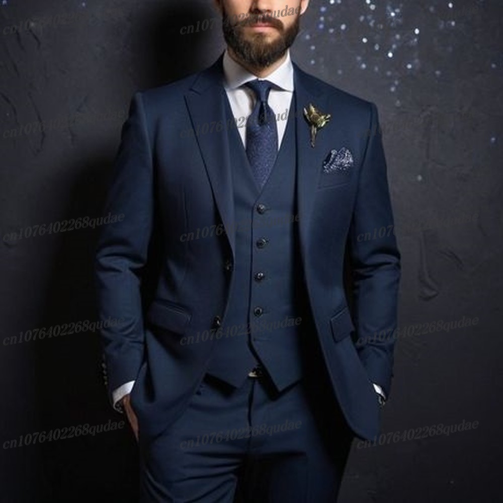 New Navy Blue Formal Men Suit  – обзор и цена Formal Wear Jersey For Men