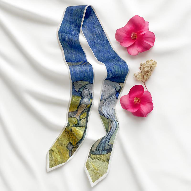 Шелковистый узкий платок-повяз – обзор и цена Silk Tie Woven