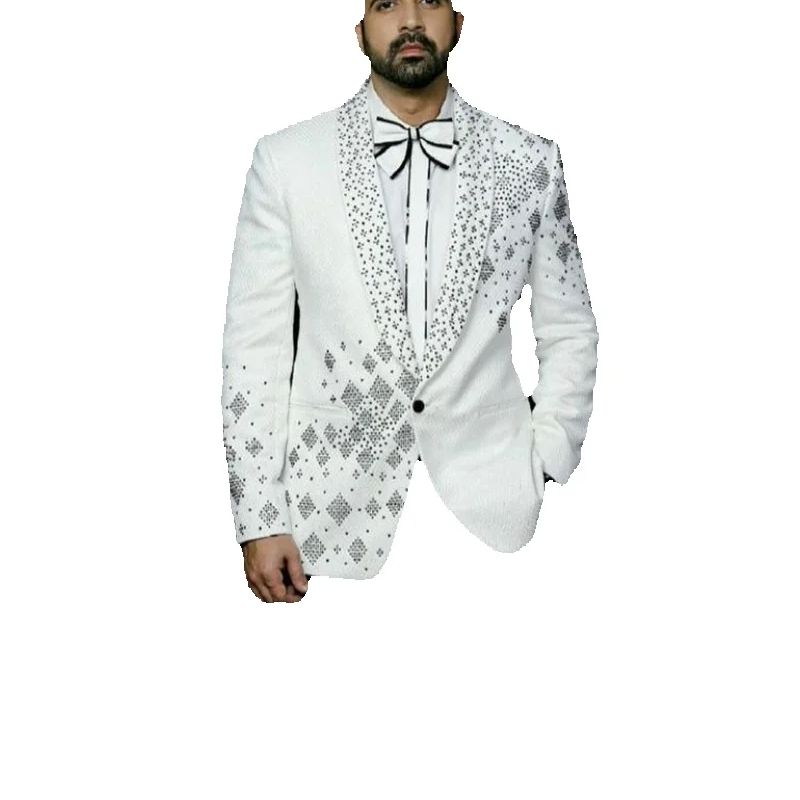 Мужской костюм Crystals, компл – обзор и цена Formal Wear Jersey For Men