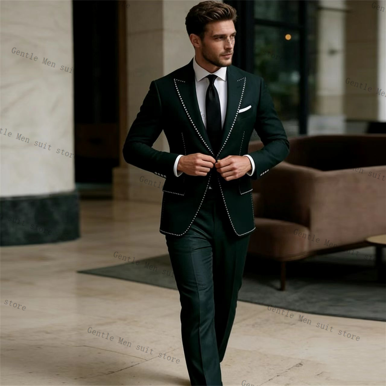 Роскошный зеленый мужской кост – обзор и цена Men Formal Wear Green